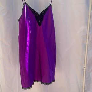 Mini slip purple dress